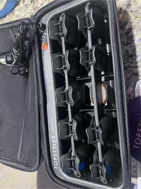 TopStyler by InStyler Heated Ceramic Styling Shells Hair Curlers Rollers Case